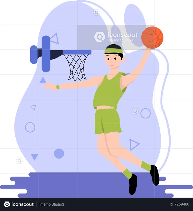 Jogador de basquete  Ilustração