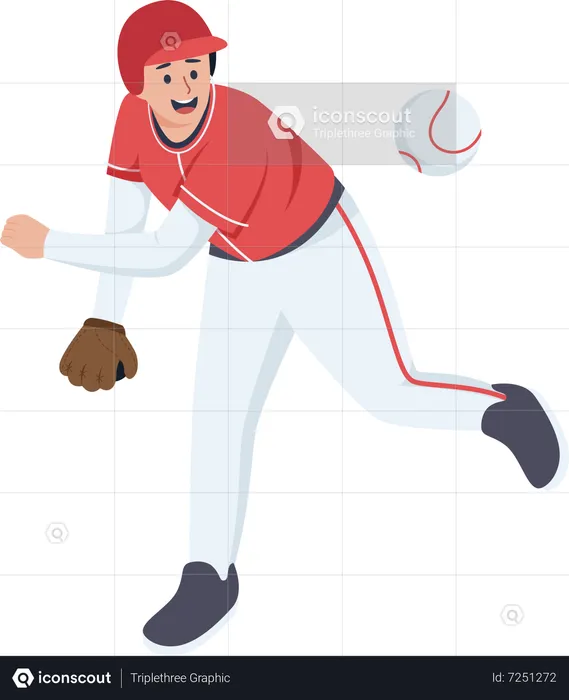 Jogador de baseball  Ilustração