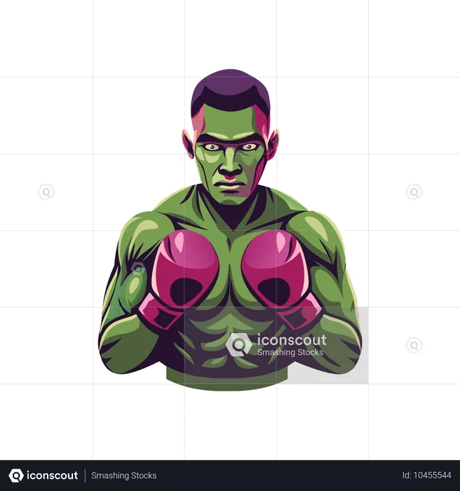 Jogador de boxe  Ilustração