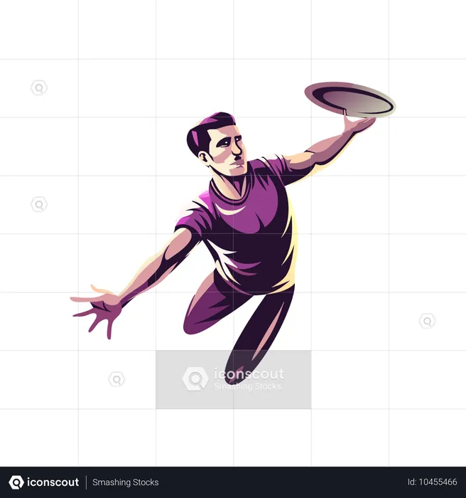 Jogador de frisbee  Ilustração