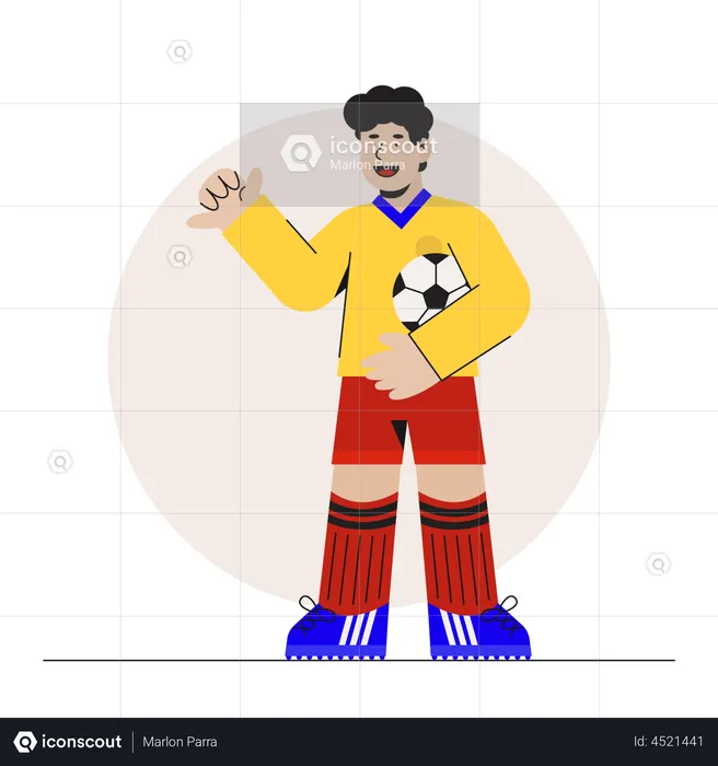 Jogador de futebol  Ilustração