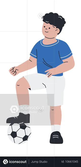 Jogador de futebol masculino, esportista profissional  Illustration