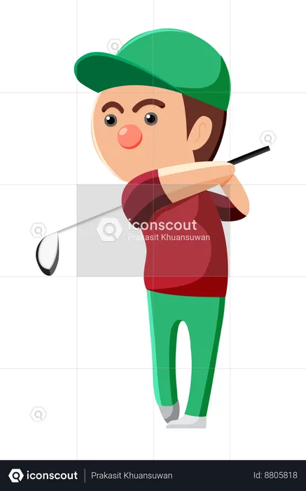 Jogador de golf  Ilustração