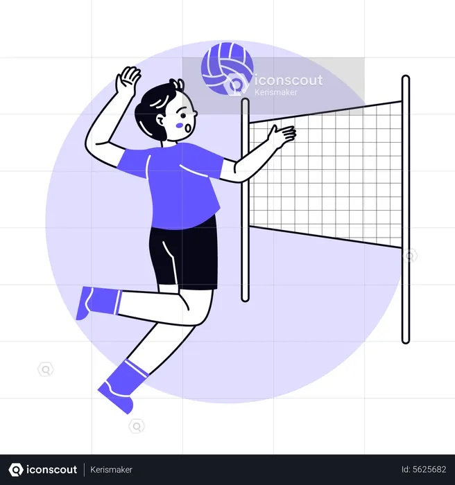 Jogador de voleibol  Ilustração