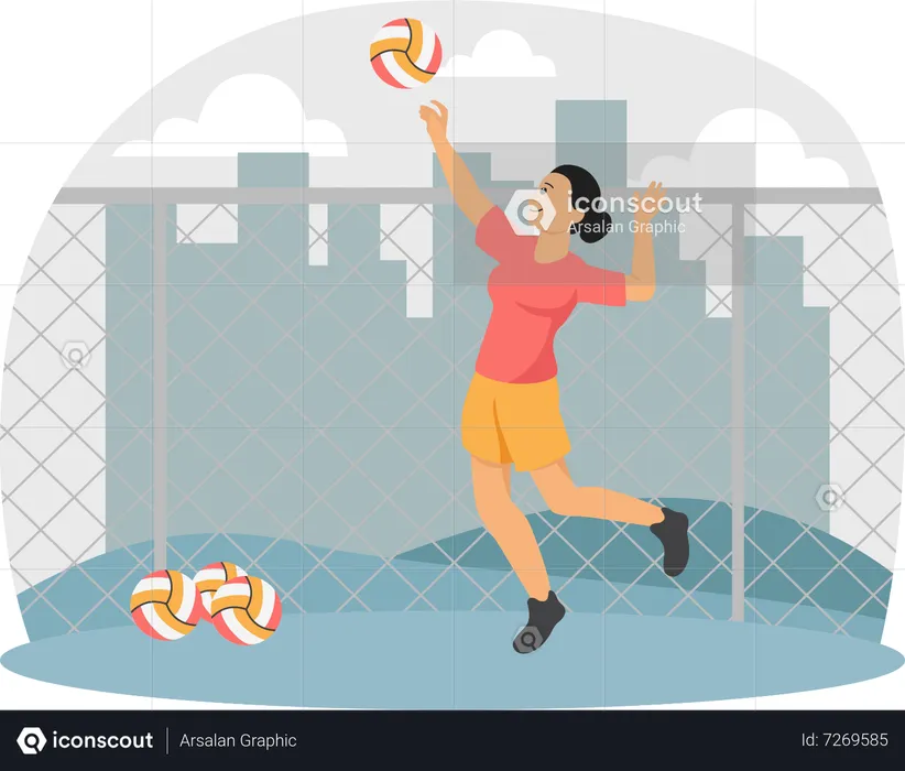 Jogador de voleibol  Ilustração