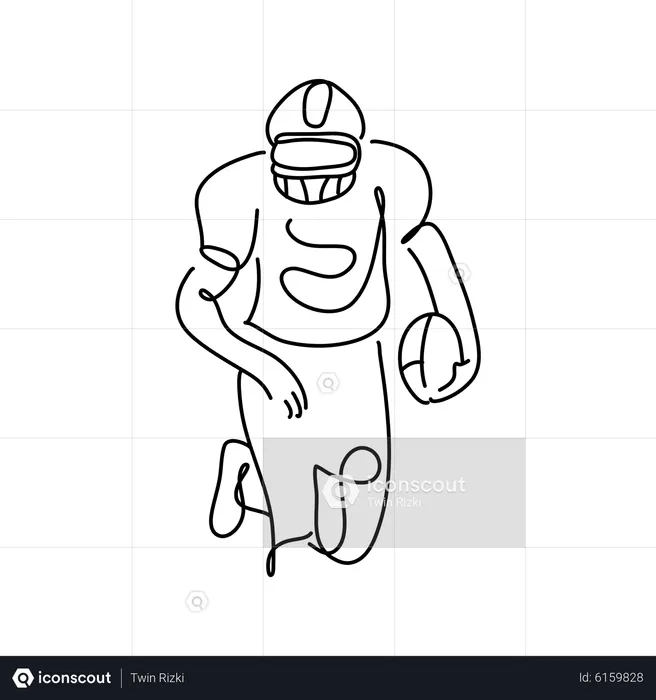 Jogador do super bowl  Ilustração