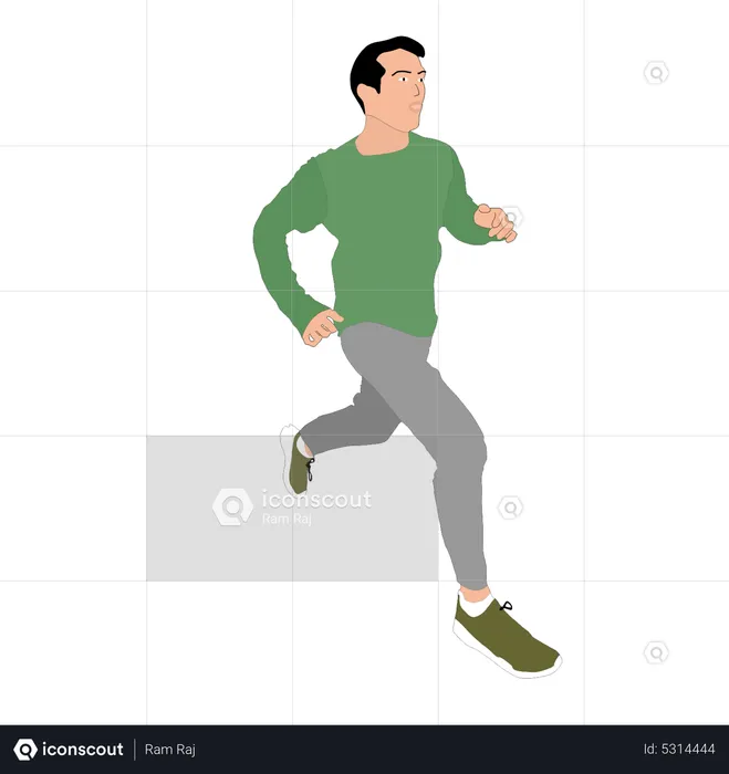 Hombre corriendo  Ilustración