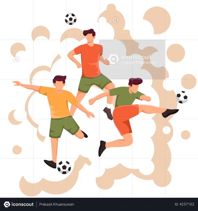 Jogo de futebol  Ilustração