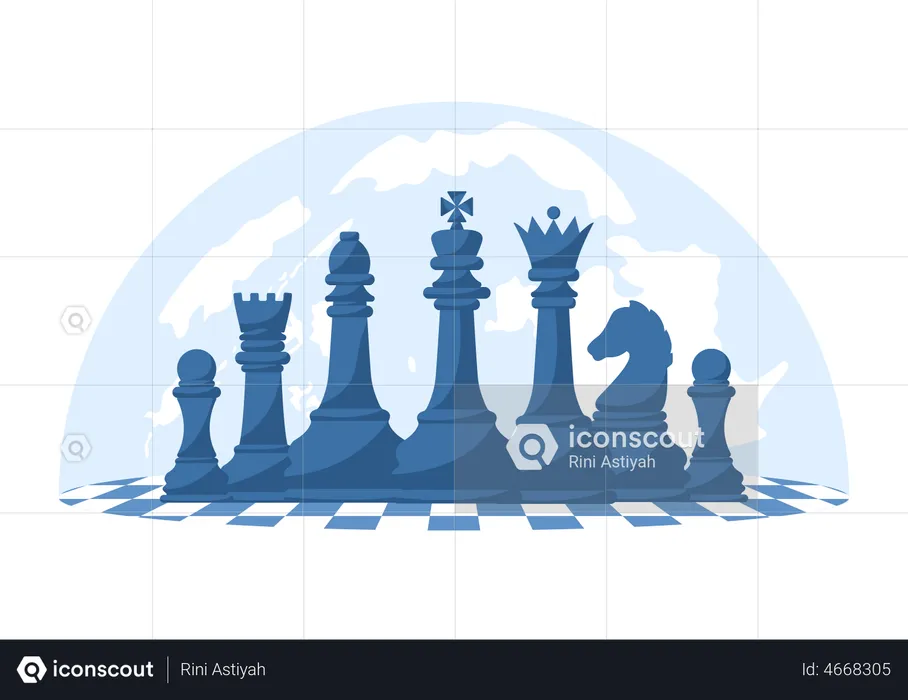 Jogo de xadrez  Ilustração