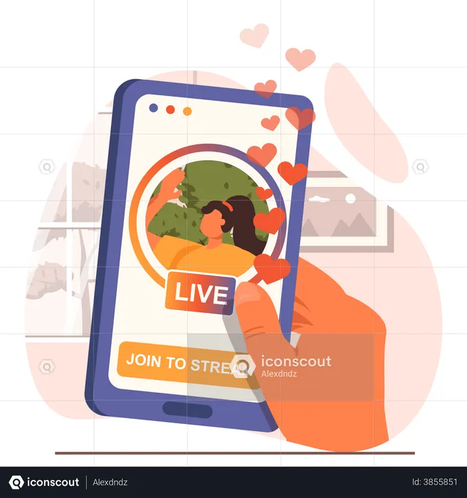 Join Live Video Streaming  Illustration