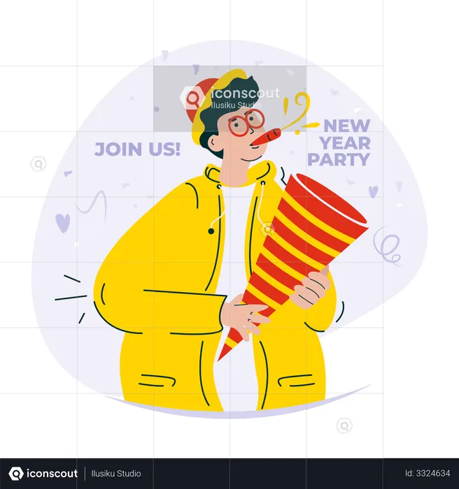 Join us for new year 2022 party  Illustration