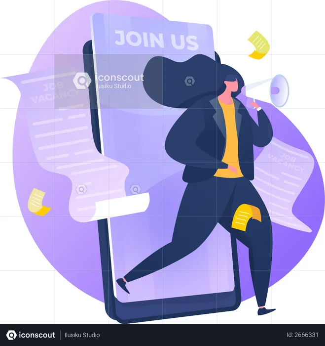 Join Us, Open Recruitment  Illustration