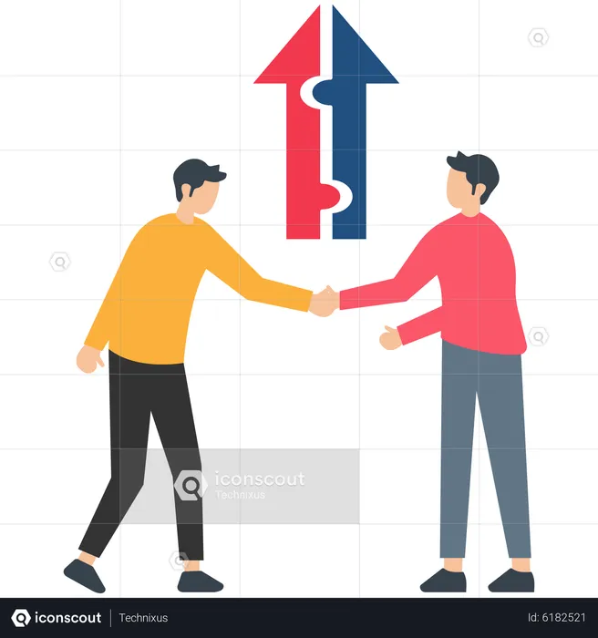 Joint venture business partnership  Illustration