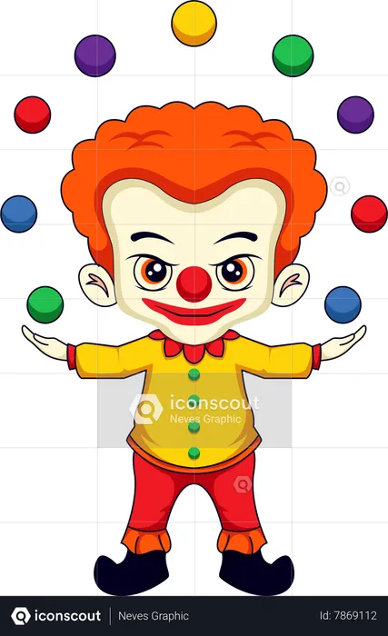 Joker Juggling Ball  Illustration