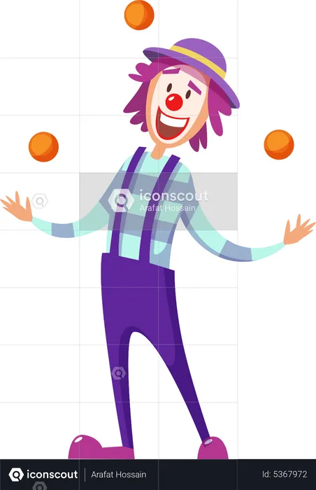 Joker juggling ball  Illustration