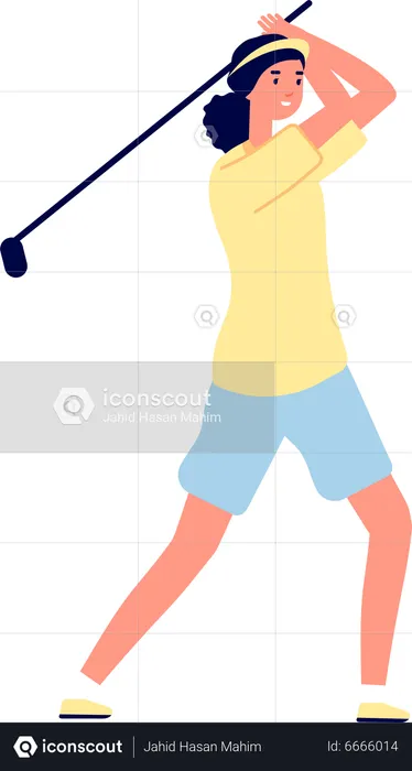 Jouer au golf.  Illustration