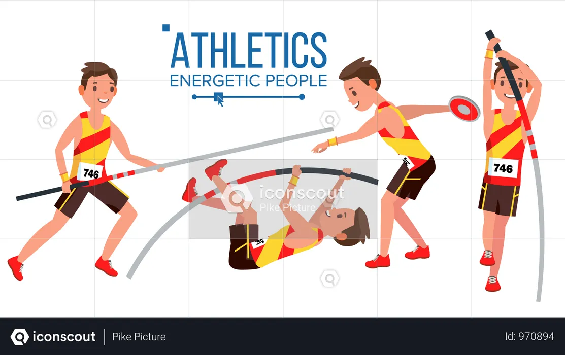 Joueur d'athlétisme  Illustration