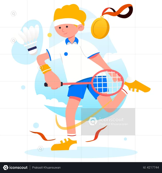 Joueur de badminton  Illustration