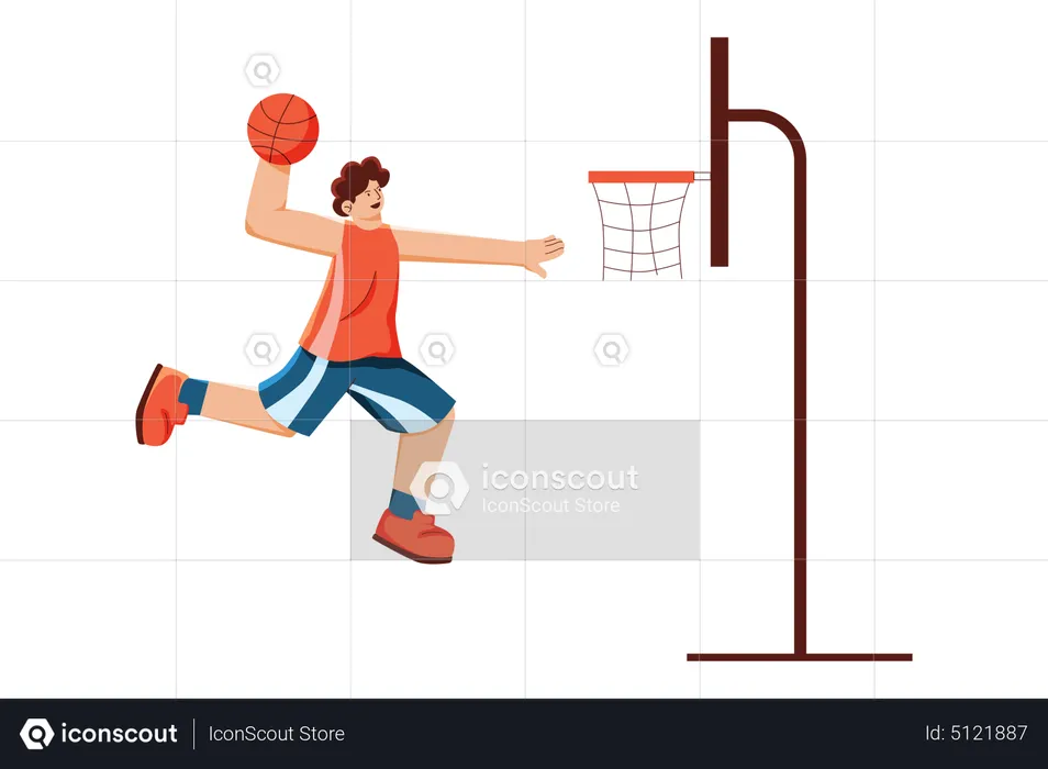 Joueur de basketball  Illustration