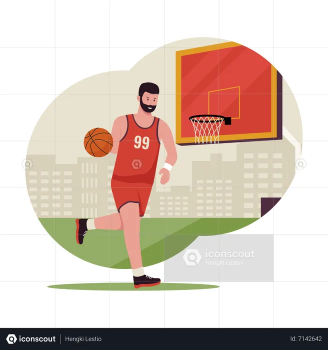 Joueur de basketball  Illustration