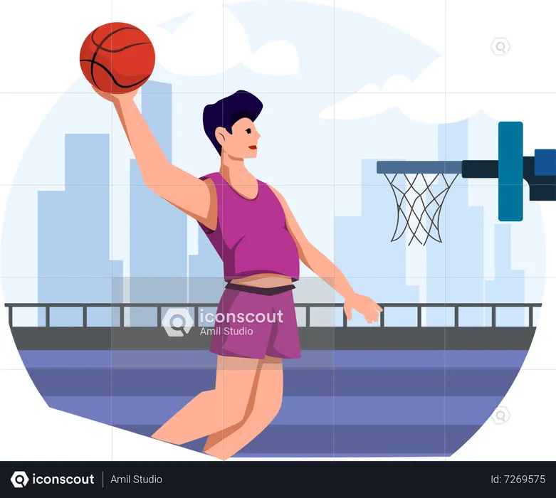 Joueur de basketball  Illustration