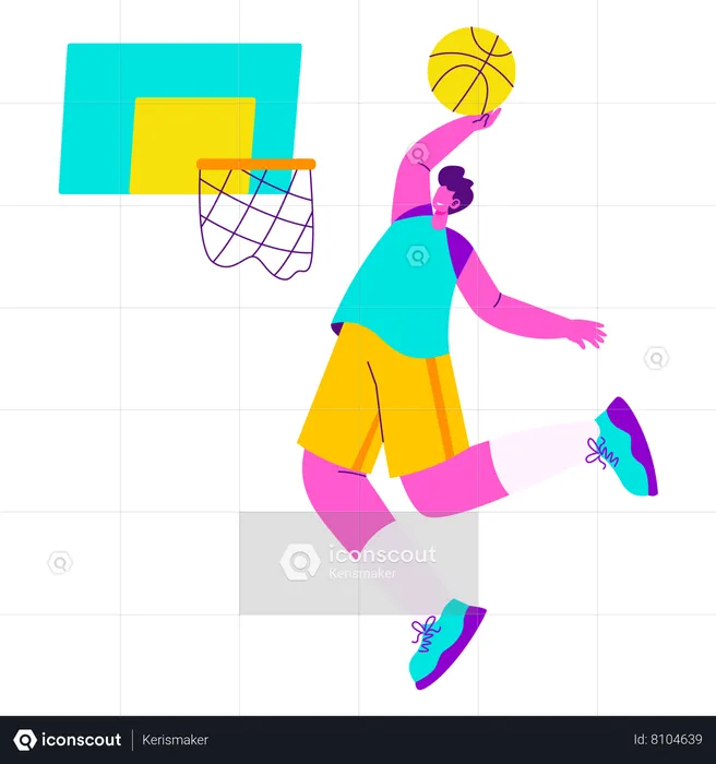 Joueur de basketball  Illustration