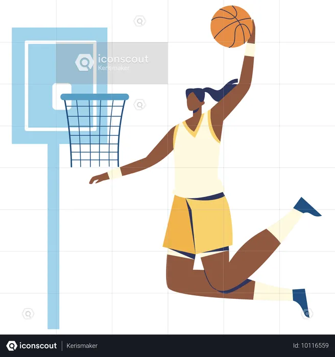 Joueur de basket-ball Slam Dunk de basket-ball  Illustration