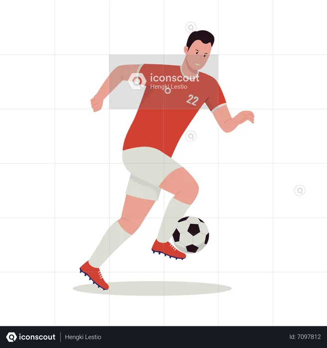 Joueur de football  Illustration