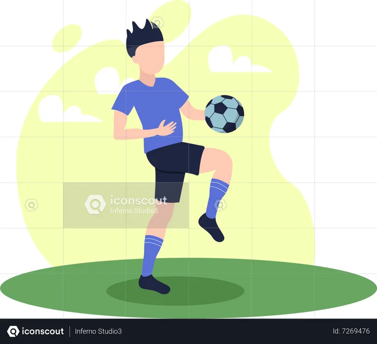 Joueur de football  Illustration