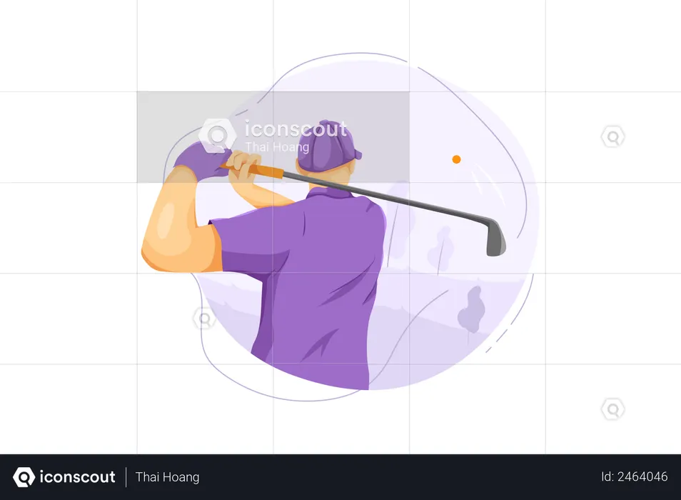 Joueur de golf  Illustration