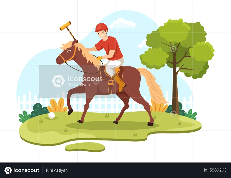 Joueur de polo professionnel  Illustration