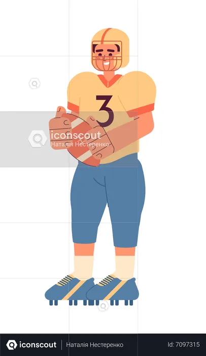 Joueur de rugby portant l'uniforme de football américain  Illustration