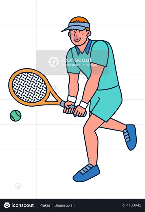 Joueur de tennis  Illustration