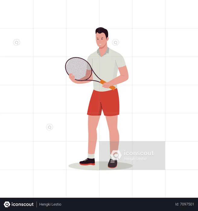 Joueur de tennis  Illustration