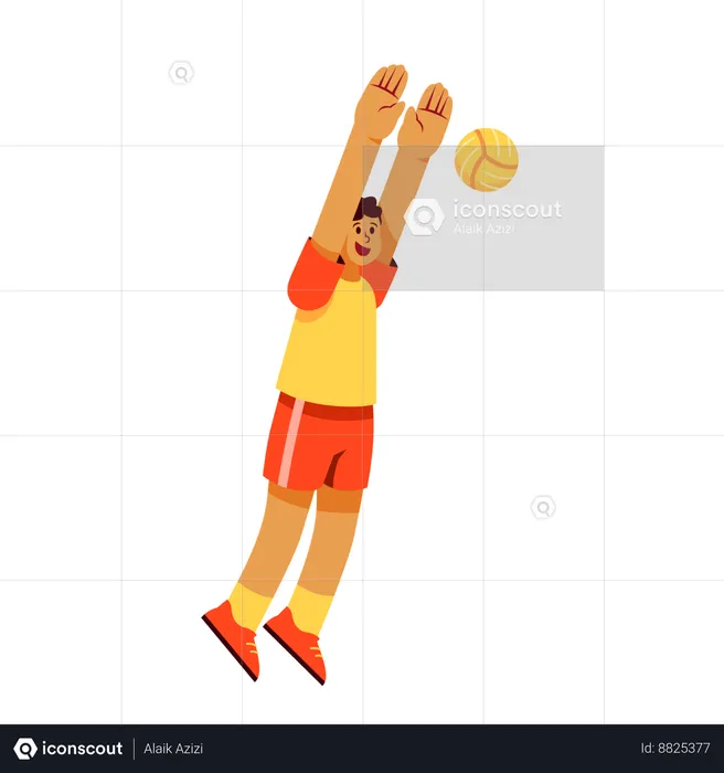 Joueur de volleyball  Illustration