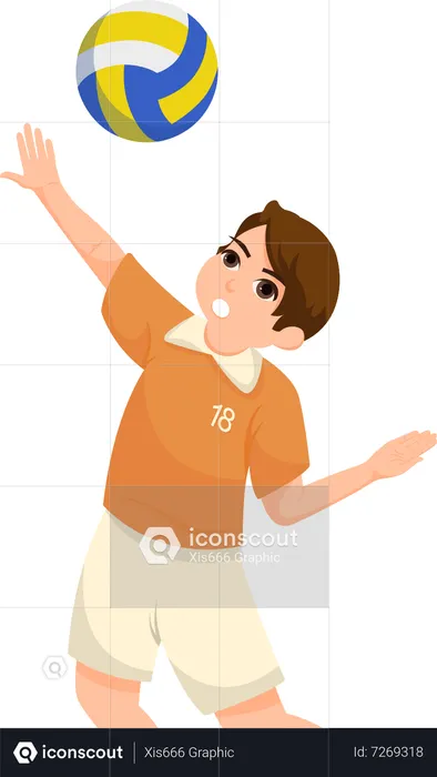 Joueur de volleyball  Illustration