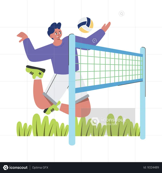 Joueur de volley-ball  Illustration