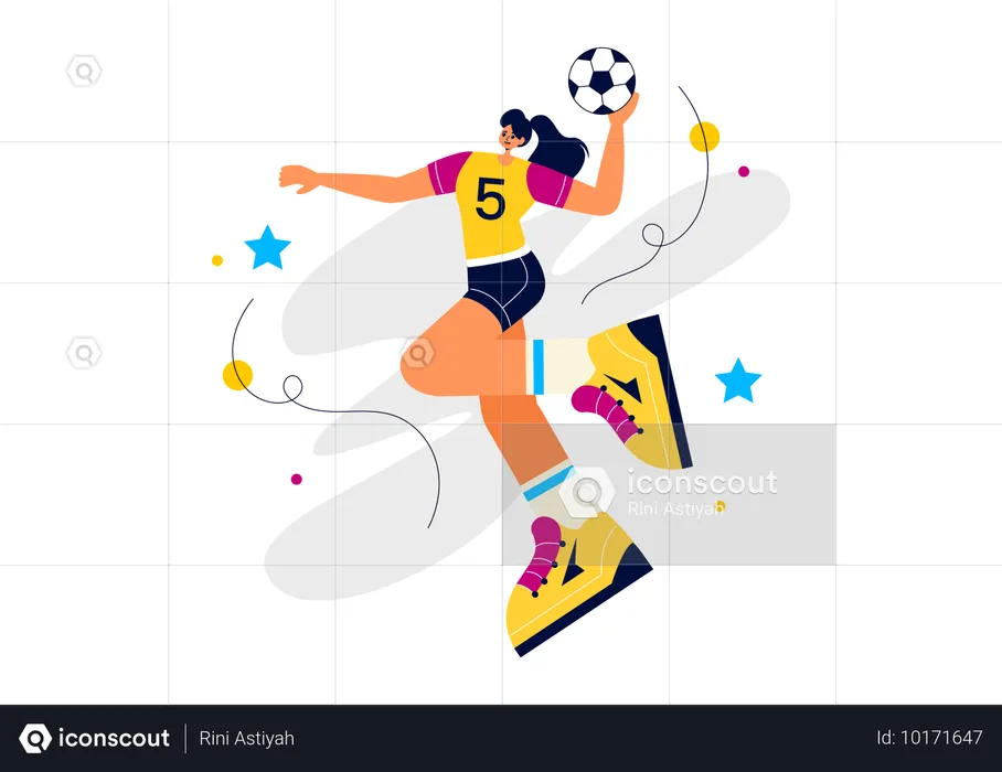 Joueuse de handball  Illustration