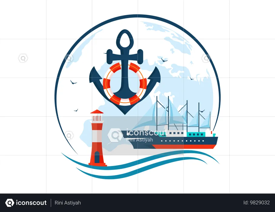 Journée maritime  Illustration