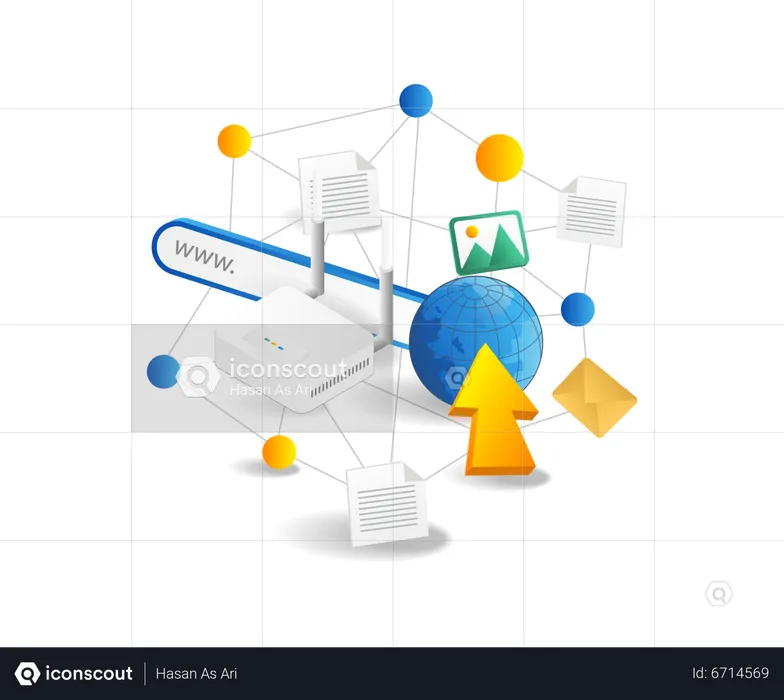 Réseau de la journée mondiale de l'internet  Illustration