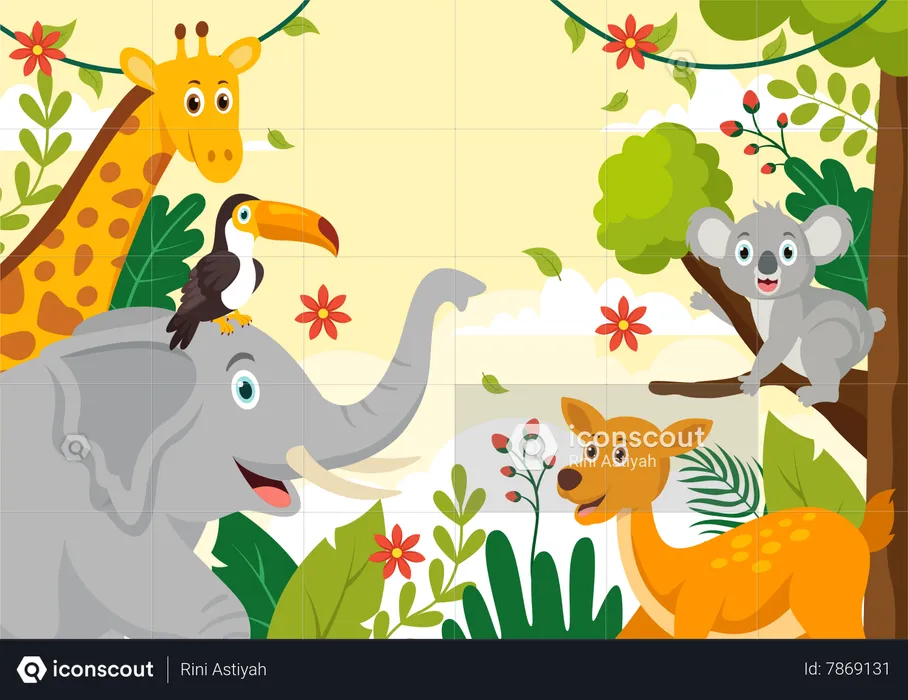 Journée mondiale des animaux  Illustration