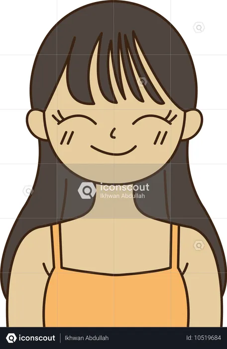 Jovem sorrindo  Ilustração