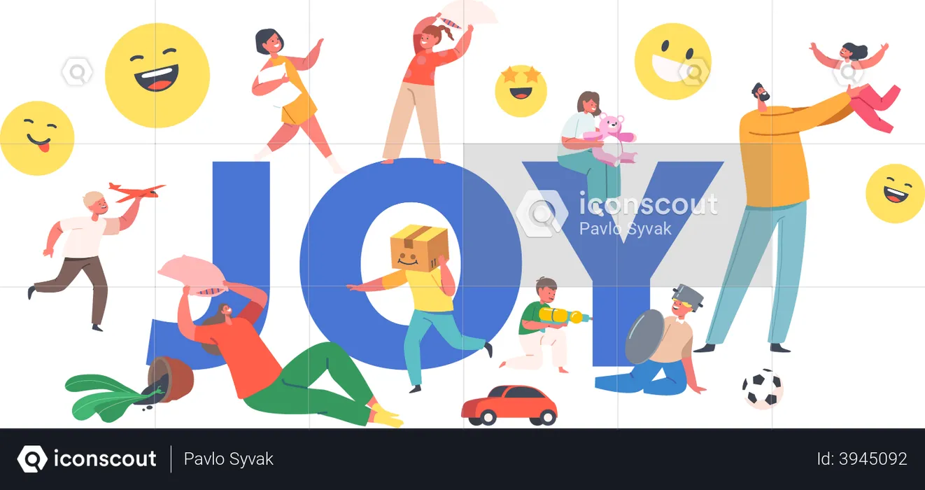 Joy among people  Illustration