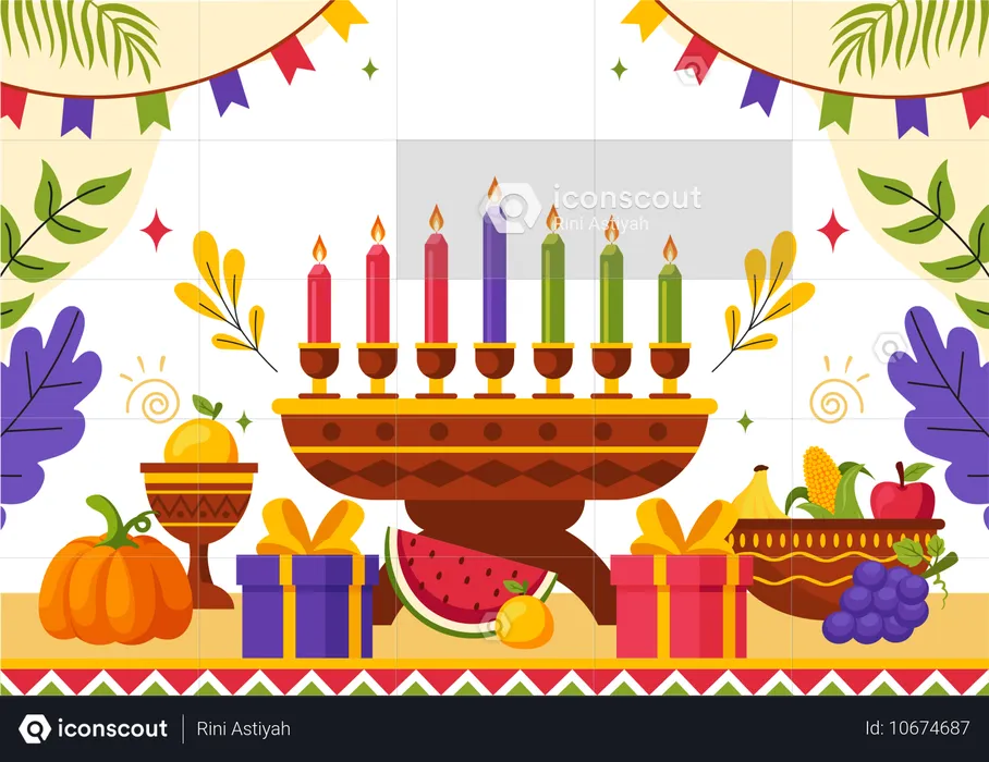 Bonne fête de kwanzaa  Illustration