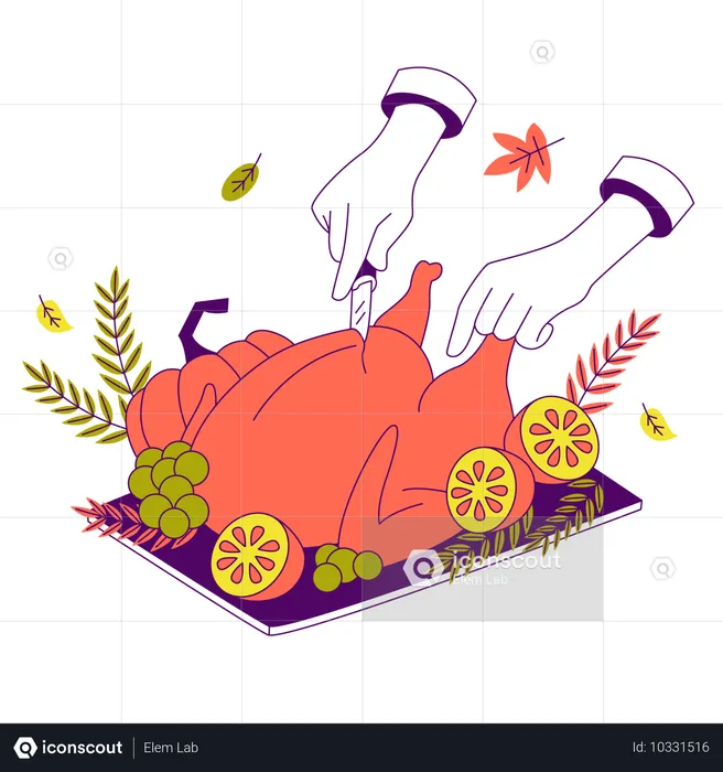 Joyeux Thanksgiving  Illustration