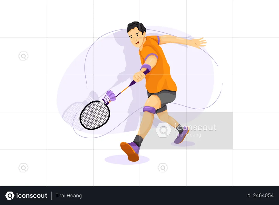 Jugador de badminton  Ilustración