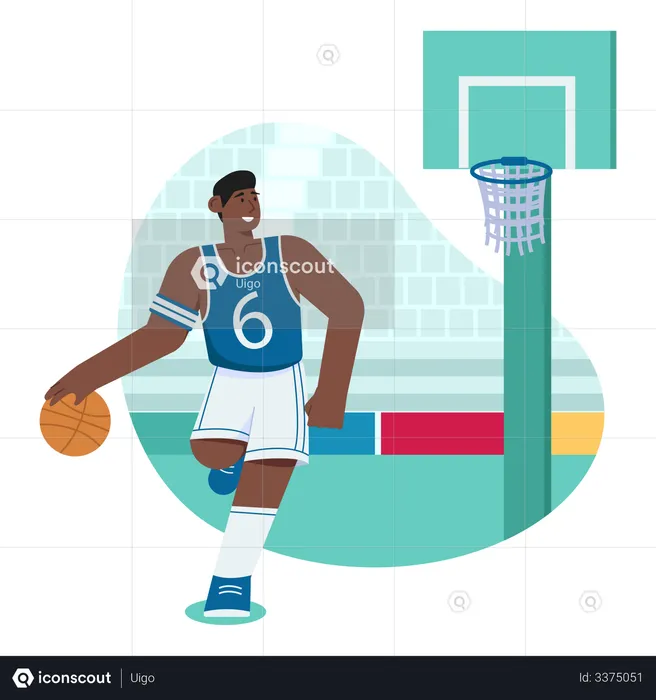 Jugador de baloncesto  Ilustración