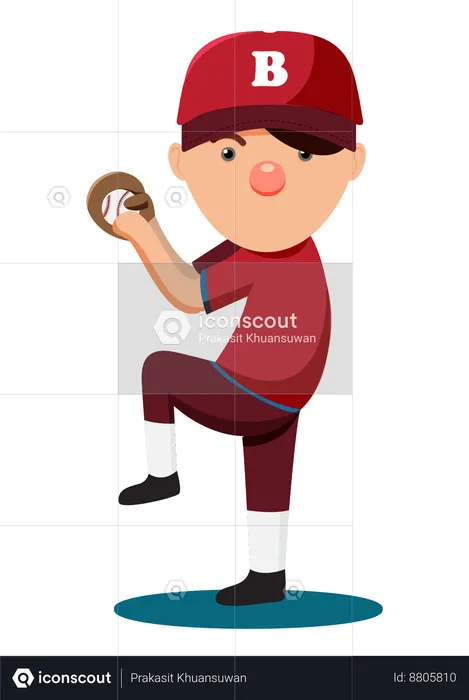 Jugador de baseball  Ilustración