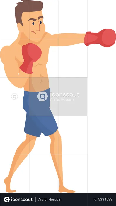 Jugador de boxeo  Ilustración