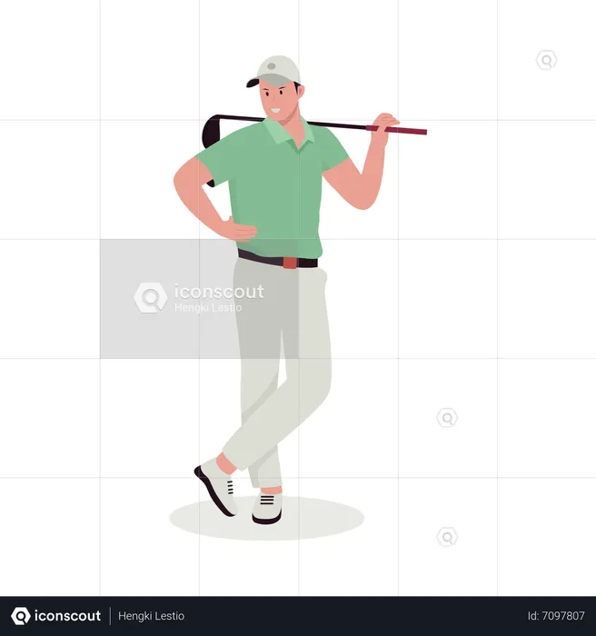 Jugador de golf  Ilustración